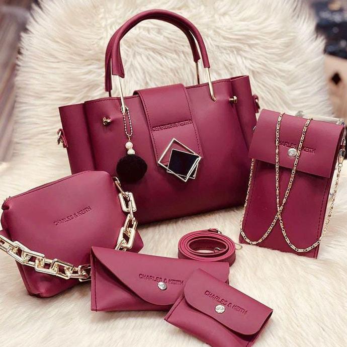 Charles  & Keith 5 Pcs Bag Set for Girls - Ishal Design House