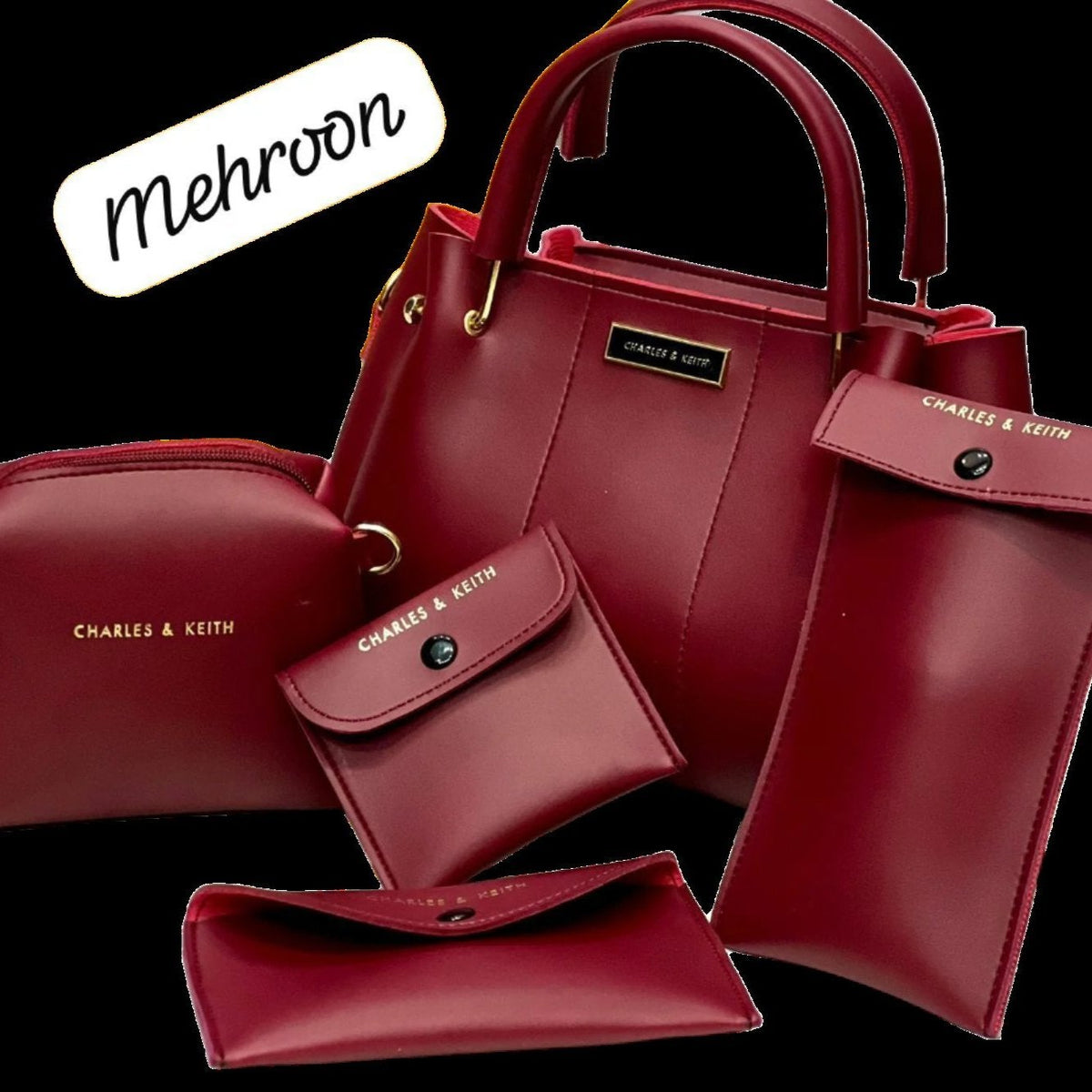 Charles & Keith Premium 5-Piece Handbag Set