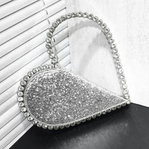 Elegant Teardrop Crystal Handle Clutch