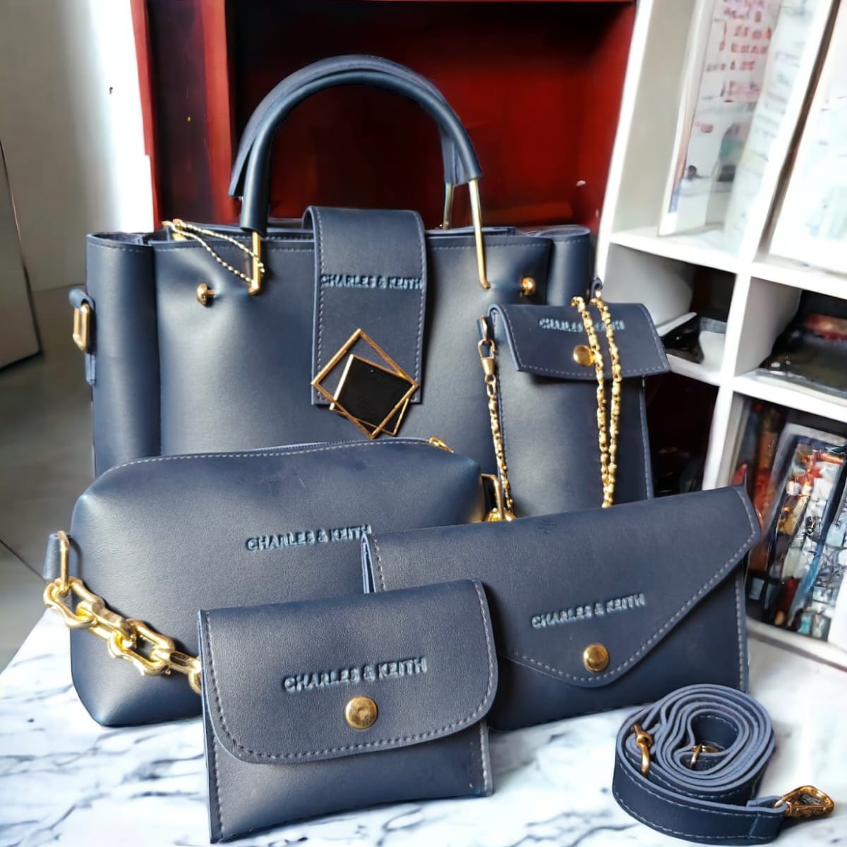 Premium Quality Charles  & Keith 5 Pcs Bag - Ishal Design House